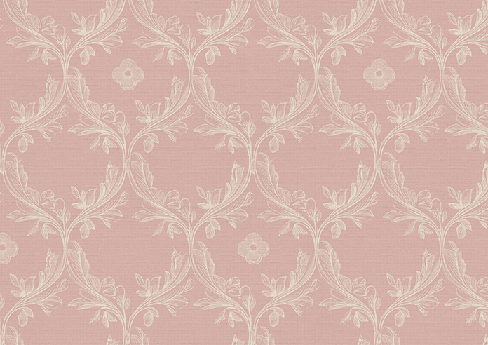 Trellis Prints, Vine and Bloom Rosies Pink - Roman Blind - Image 7